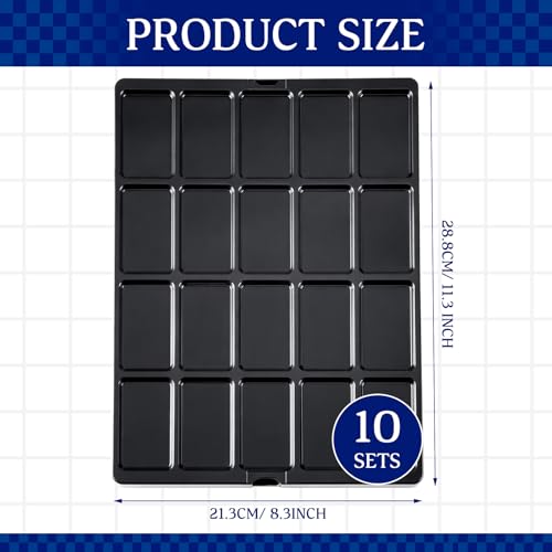 Novabright 10 Pack Game Piece Counter Trays with Clear Lids - Image 4