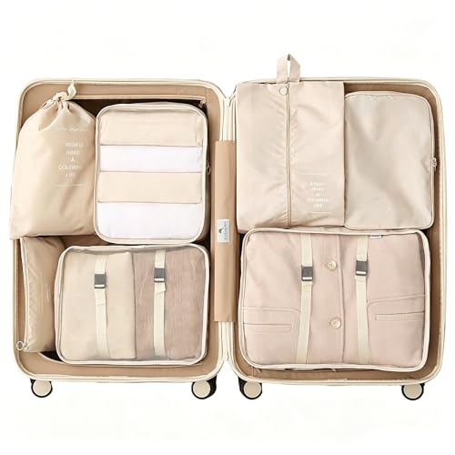 Travel Packing Cubes 7-Pc Set w/Shoe, Laundry - Image 5