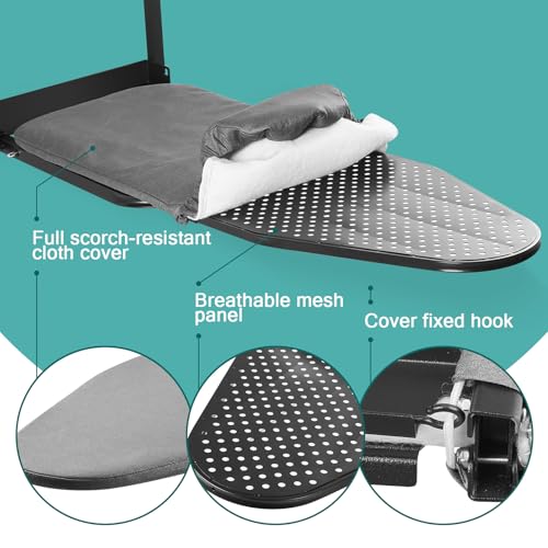 Over the Door Ironing Board 13x36 inches with Iron Holder - Image 5