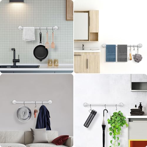 Industrial Pipe Towel Rack Towel Bar, Heavy Duty Wall Mounted - Image 5
