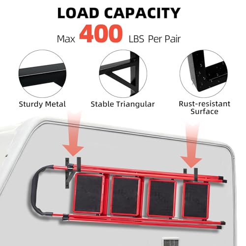 Trailer Ladder Rack, Side Mount, Heavy Duty Steel, 2 Pack - Image 5
