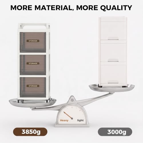Bathroom Storage with Drawers, 11.8" Wide Slim Cabinet - Image 5