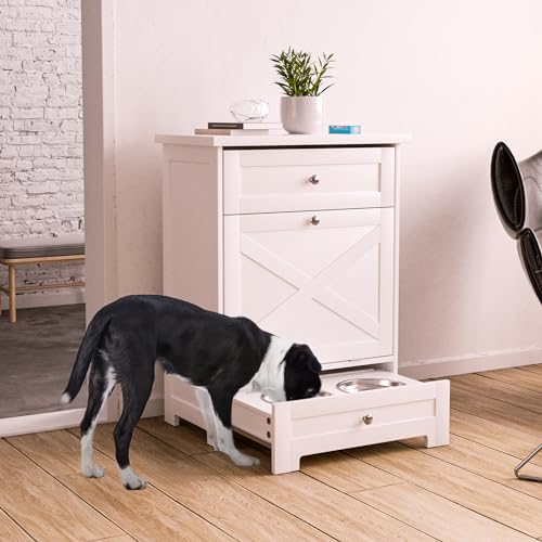 Dog Feeding Station with 2 Elevated Bowls,Hidden Pet - Image 7