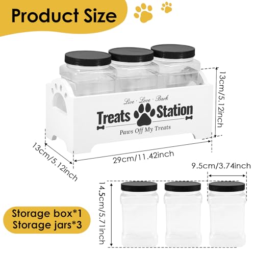 Dog Treat Container, Cat Food Storage Container with 3 - Image 4