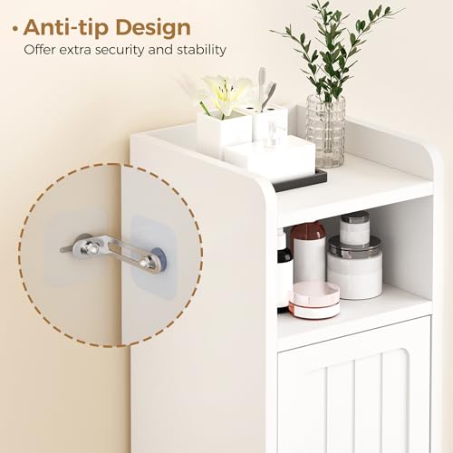 BEWISHOME Small Bathroom Storage Cabinet, 2 Doors Narrow Bathroom - Image 7