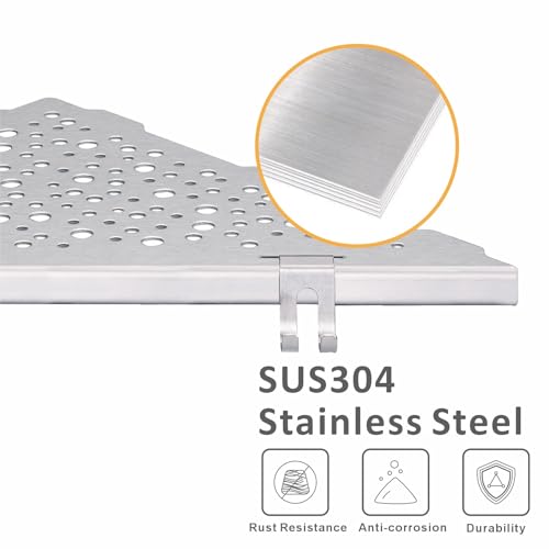 WELLUP Shower Shelf Brushed Nickel 2 Pack,Corner Shower Shelf - Image 5