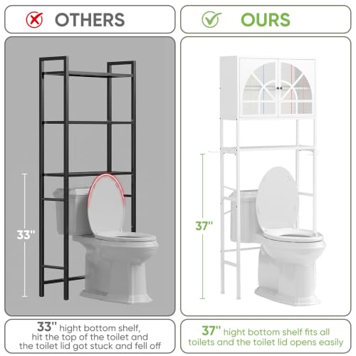 Xubialo 61"H Over The Toilet Storage Cabinet with Doors: Bathroom - Image 6
