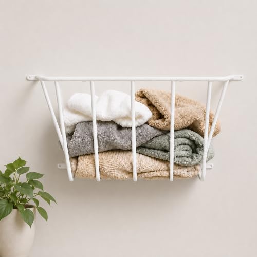 25.5" Wall Mount Blanket Holder, Metal Blanket Rack - Image 2
