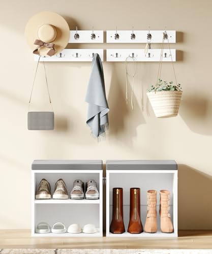 HOOBRO Shoe Storage Bench with Cushion, Entryway Bench - Image 6