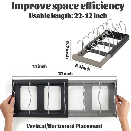 Pan Pot Lid Organizers Inside Cabinet,Pots and Pans Organizer - Image 3