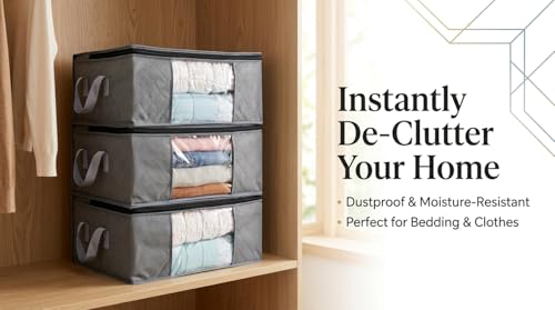Storage Clothes Bins Closet Bags - 35L Containers Organizer Boxes - Image 7