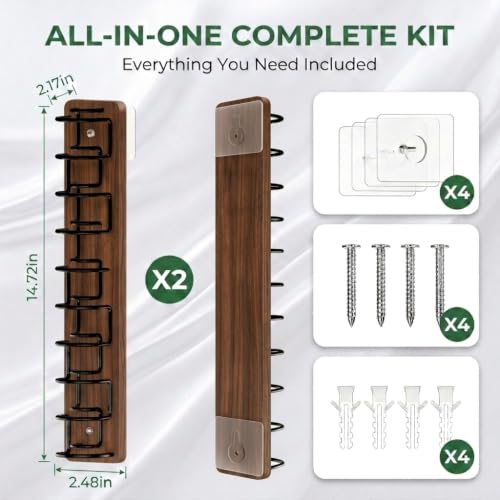 2-Pack Wall-Mounted Hat Storage Organizer, Wooden | Home Organization - Image 3