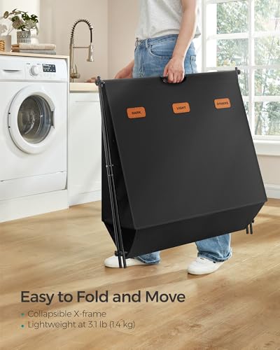 SONGMICS Laundry Hamper, 35.6 Gal. 3 Sections - Image 6