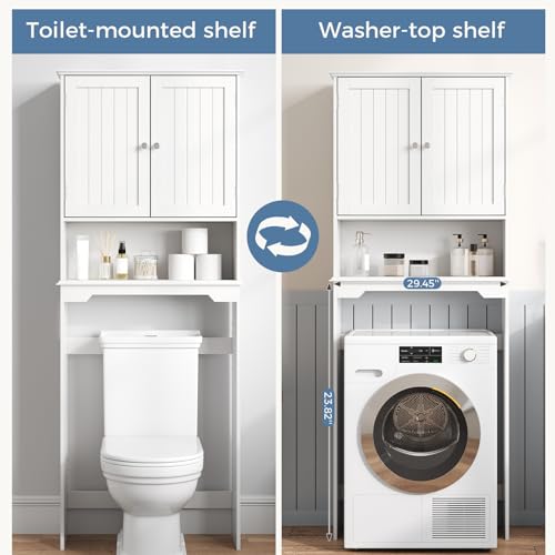 OLIXIS Over the Toilet Storage Cabinet, Bathroom Shelves - Image 7