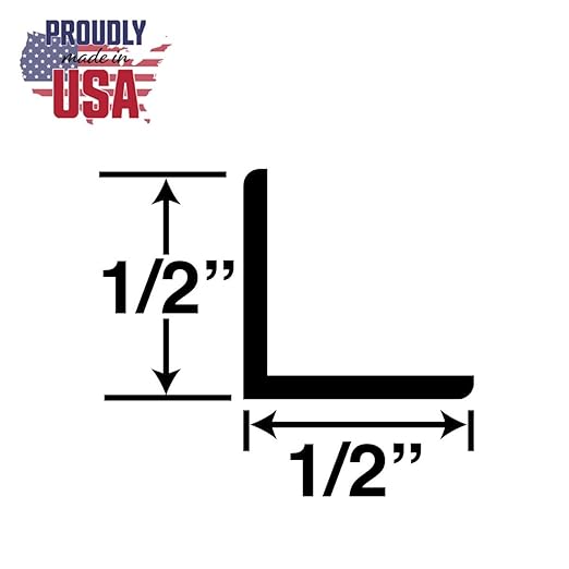 Outwater Plastics 520-CL 1/2 Inch X 1/2 Inch X 3/64 (.047) Inch Thick Clear Butyrate Clear Plastic Even Leg Angle Moulding 72 Inch Lengths (Pack of 18 Pieces, 108 feet Total)