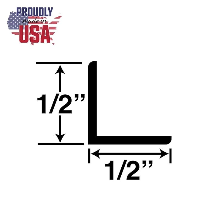 Outwater Plastics 520-CL 1/2 Inch X 1/2 Inch X 3/64 (.047) Inch Thick Clear Butyrate Clear Plastic Even Leg Angle Moulding 36 Inch Lengths (Pack of 4)