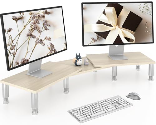 AX Waber Dual Monitor Riser - Adjustable Length & An | All Products - Image 2