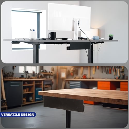 VIVO Black 17 in Under Desk Cable Management Tray, DESK-AC06-1C - Image 7