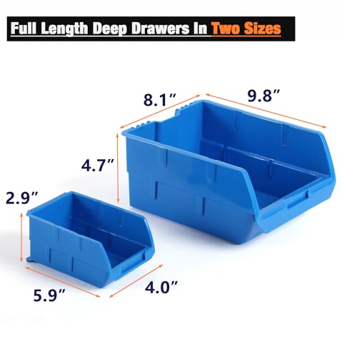 Wallmaster 10-Bin Wall Mounted Plastic Storage Bins - Image 3