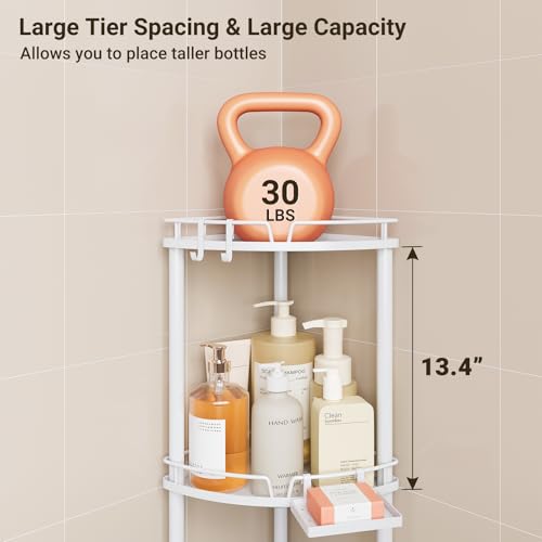 ELYKEN Corner Shower Caddy, 3 Tier Stainless Steel Shower - Image 4