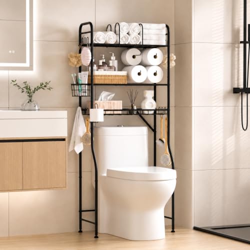 Over The Toilet Storage Rack, 3-Tier Bathroom Organizer - Image 2