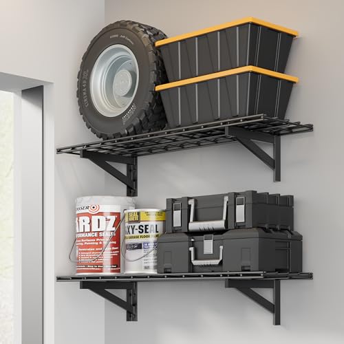 Jusgym 2 Pack Wall Mounted Garage Shelving, 1x4ft - Image 2
