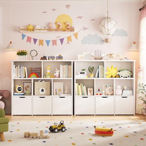 Teckid 2-in-1 Toy Storage Organizer with 5 Cubbies | Home Organization - Image 4