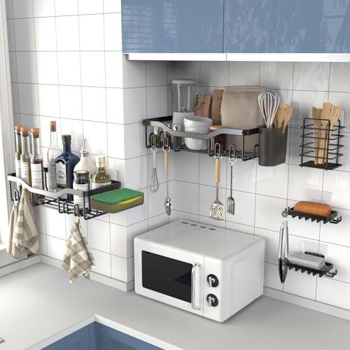 NESOMI 7-Pack Shower Caddy Adhesive,Stainless Steel Shower - Image 7