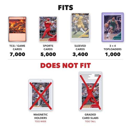 Trading Card Storage Box, 5-Pack, 5000 Count, Woodhaven - Image 3