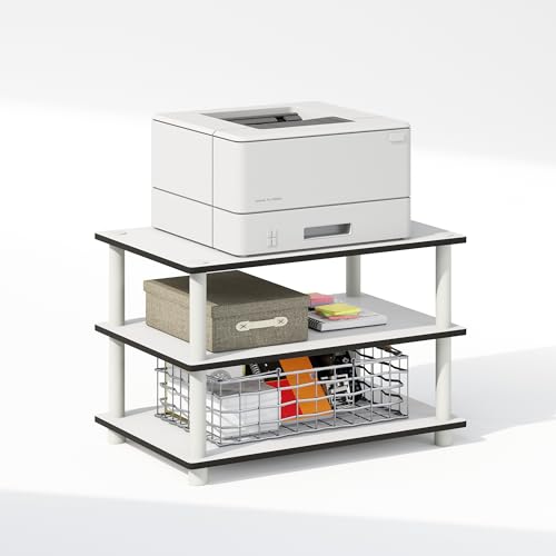 Furinno JUST Toolless Printer Stand with Storage, 3-Tier - Image 4