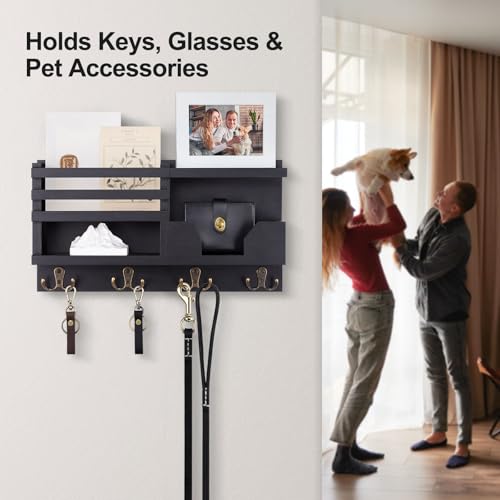 Lwenki Mail and Key Holder for Wall – Decorative 15.9” x 8.7” x - Image 4