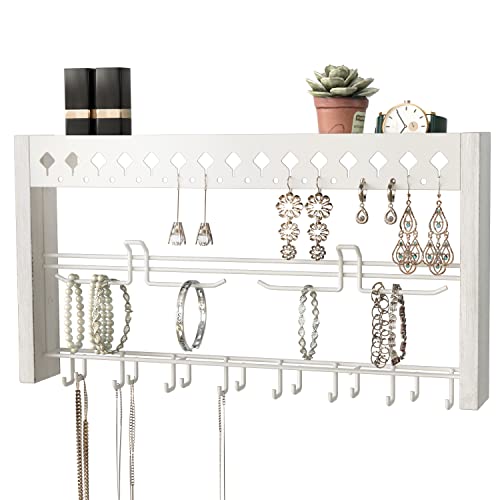 JackCubeDesign - Wood Wall Mount Jewelry Organizer - Image 2