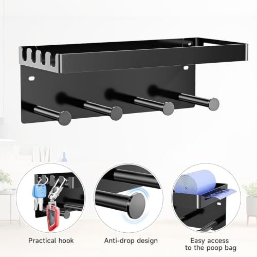 YWHWXB No Drill Dog Leash Holder Wall Mount, Pet Hooks & - Image 5