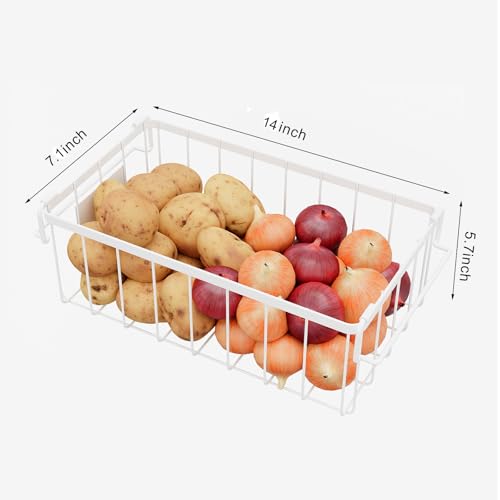 Freezer Organizer Bins With Tag, Stackable Freezer Baskets - Image 4