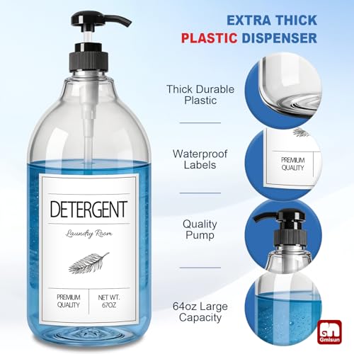 GMISUN Plastic Laundry Detergent Soap Dispenser, Liquid - Image 6