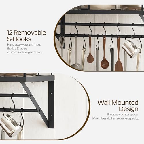 YATINEY Wall Mounted Pot Rack, 23.8 Inch Pot and Pan | All Products - Image 5