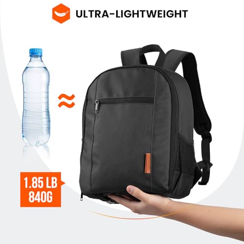 TARION Small Camera Backpack for Photographers Compact 12L Black - Image 7