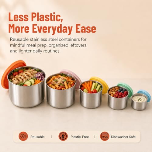 Piffny 304 Stainless Steel Snack Containers with Lid | All Products - Image 4