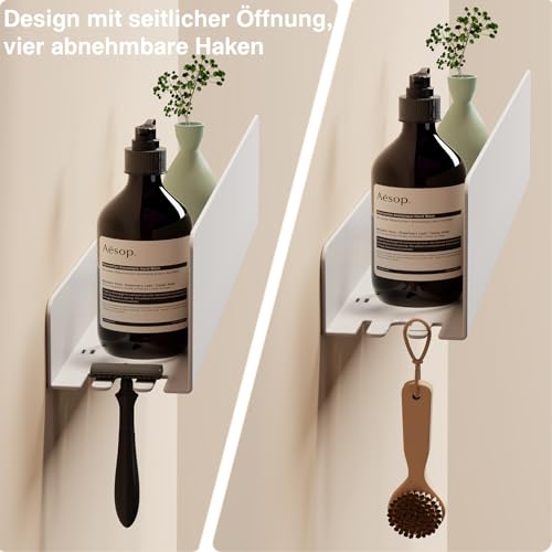 REKITA No Drill Shower Shelf Organizer, 40cm Stainless Steel - Image 4