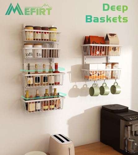 Mefirt 12 Inch Wide Narrow Over The Door Pantry Organizer - Image 5