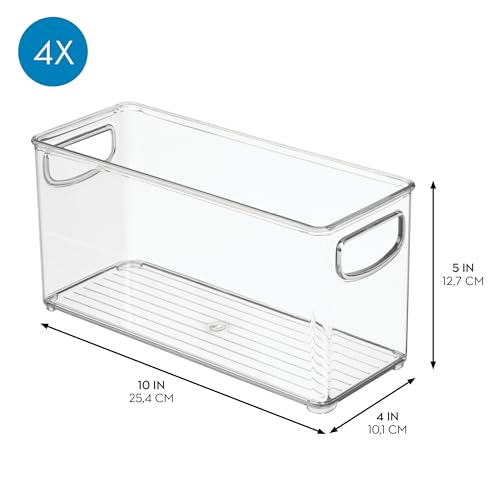 iDesign Slim Clear Plastic Stackable Storage Bin, Ta | All Products - Image 5