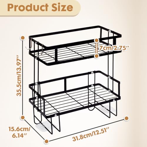PowerKing Over The Toilet Storage Shelf, 2-Tier Bathroom - Image 3