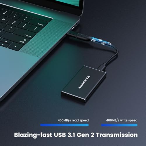 Vansuny 500GB Portable External SSD, USB 3.1 Gen2 450MB/s - Image 3