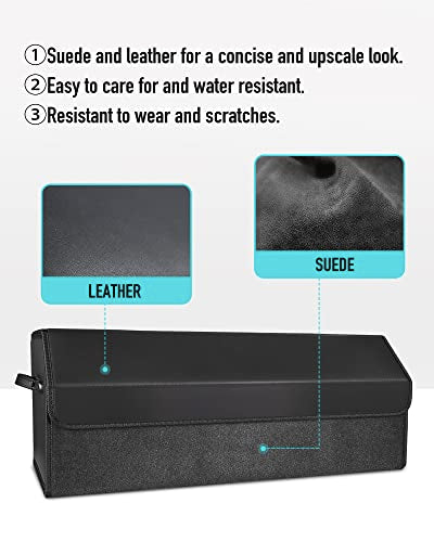 Car Trunk Organizer for SUV and Sedan, Black, 29.5 inches - Image 3