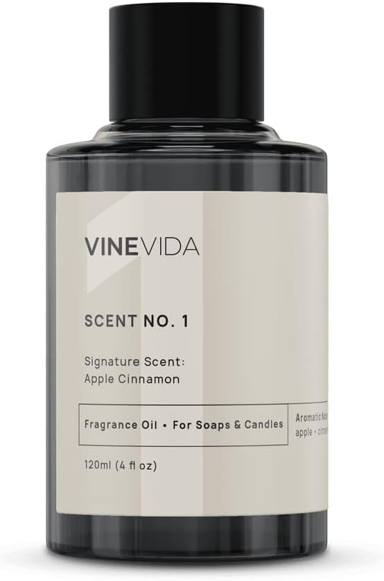 Vinevida [4oz] Apple Cinnamon Fragrance Oil for Fall Candle Making - Essential Oils and Scents