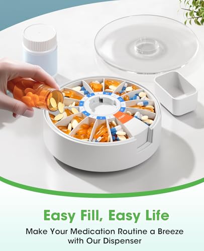 Daviky Daily Pill Dispenser, Large Capacity 14-Day Pill Organizer - Image 5