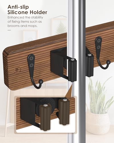 AceMining 2 Pack Broom Holder Wall Mount, 4 Holders 4 - Image 4