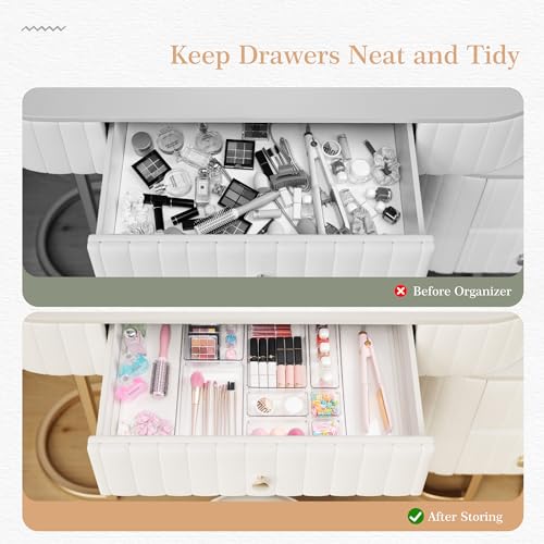 Criusia Drawer Organizer, 12 Pack Clear Plastic Kitchen Drawer - Image 3