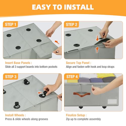 Under Bed Storage with Wheels, Dorm Room Organizer f | All Products - Image 7