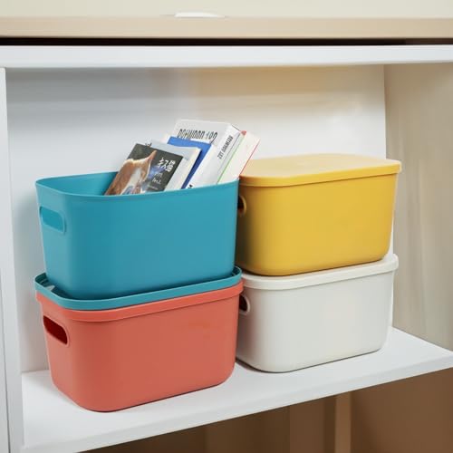 6Pcs Small Storage Bins with Lids, Stackable Plastic Organizer - Image 7